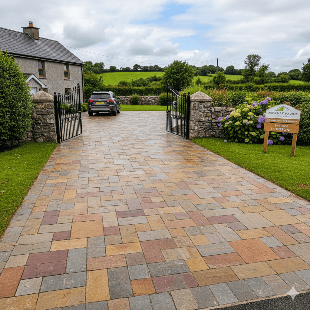 Indian sandstone paving for Driveways & Gardens