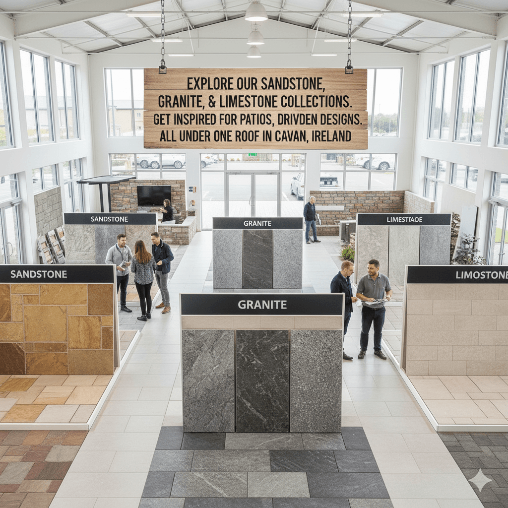 Interior of Natural Stone Showroom in Ireland