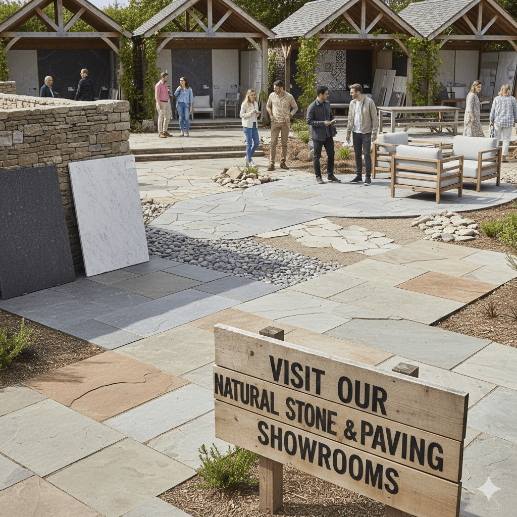 Natural Paving Stones Showroom Exterior in Ireland